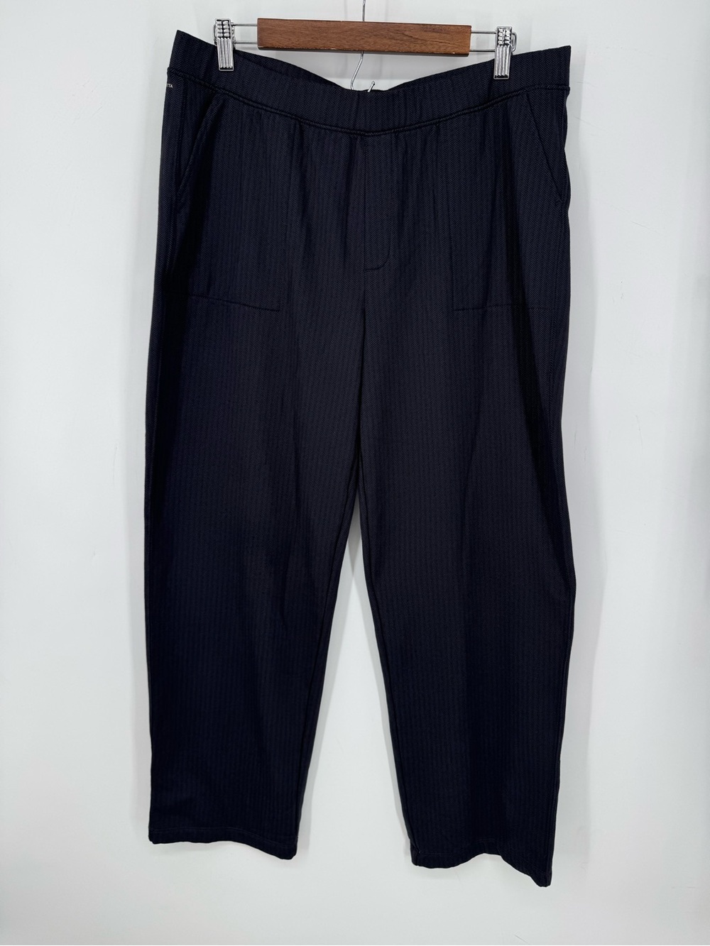 Mondetta Wide Leg Fleece Lined Sweatpants Gray Herringbone Athleisure Size XL